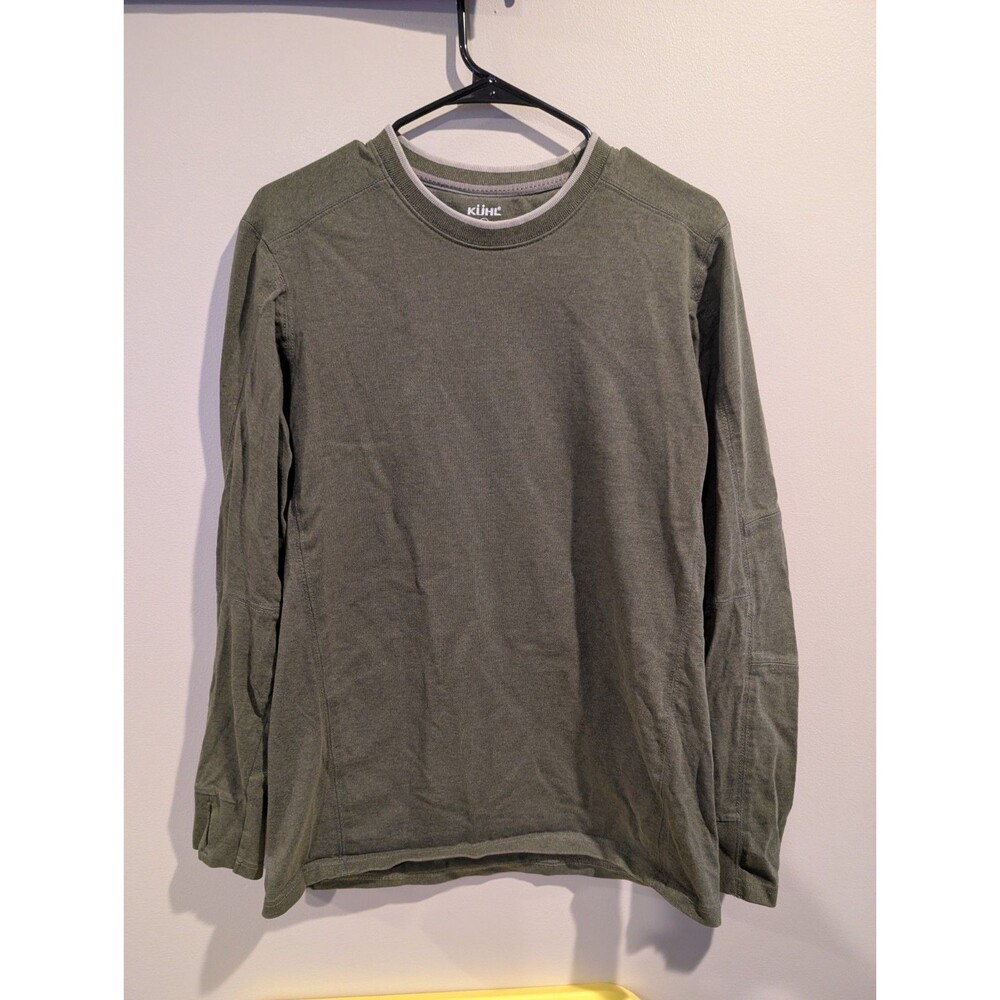 Kuhl Men’s Med Green Born In The Wild Wildfibre Organic Cotton Ribbed Crewneck